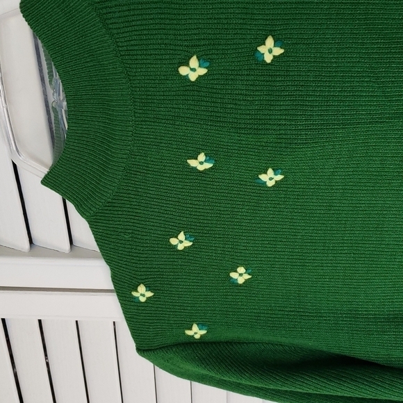 Vintage Woodward's Green Mock Neck Sweater, US S/M - Picture 2 of 12